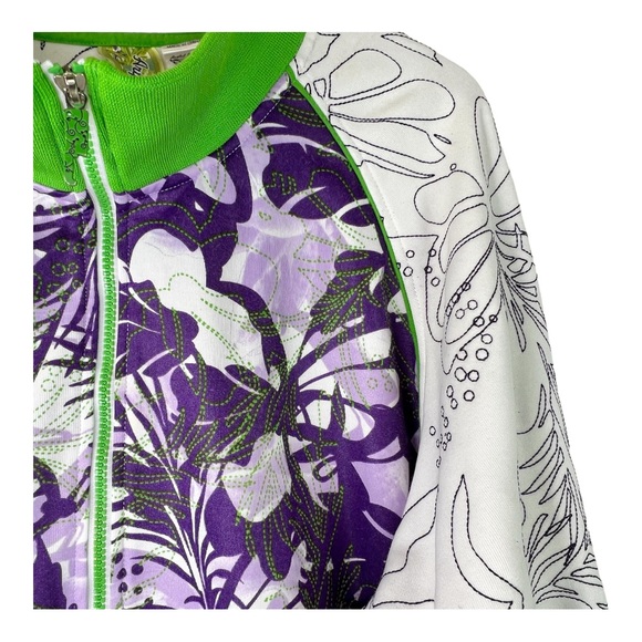 ARTFUL DODGER Embroidered Tropical Floral Track Jacket 4XL 4X Streetwear - Picture 7 of 12